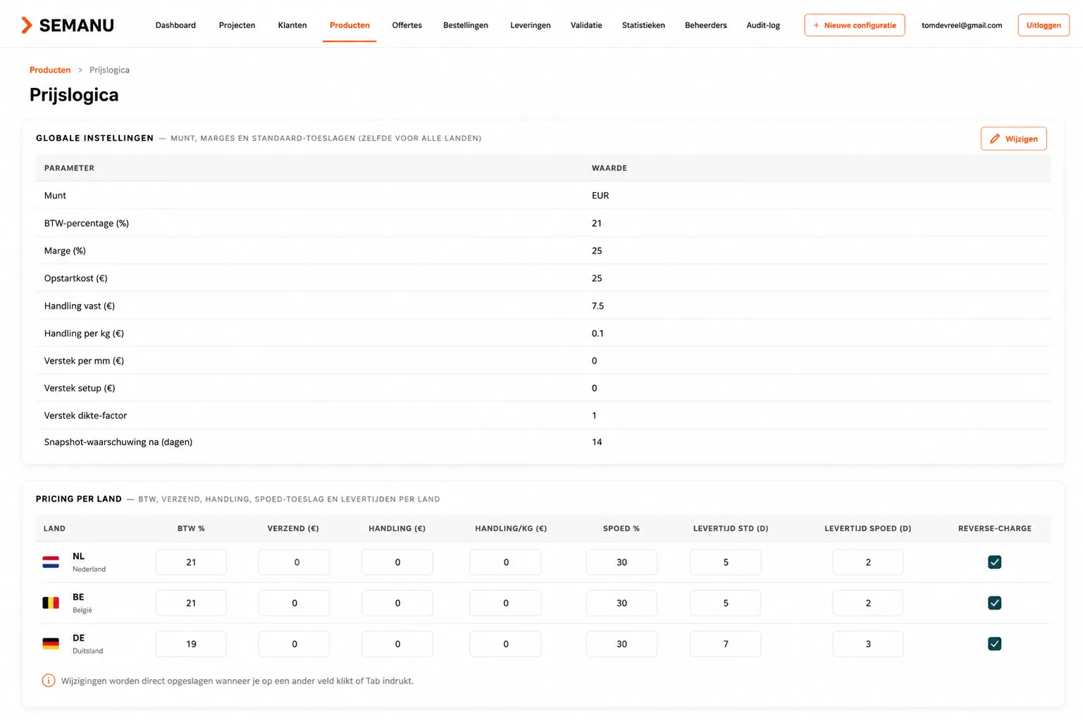 Gestion des prix du configurateur : ajuster soi-même paliers, options et marges