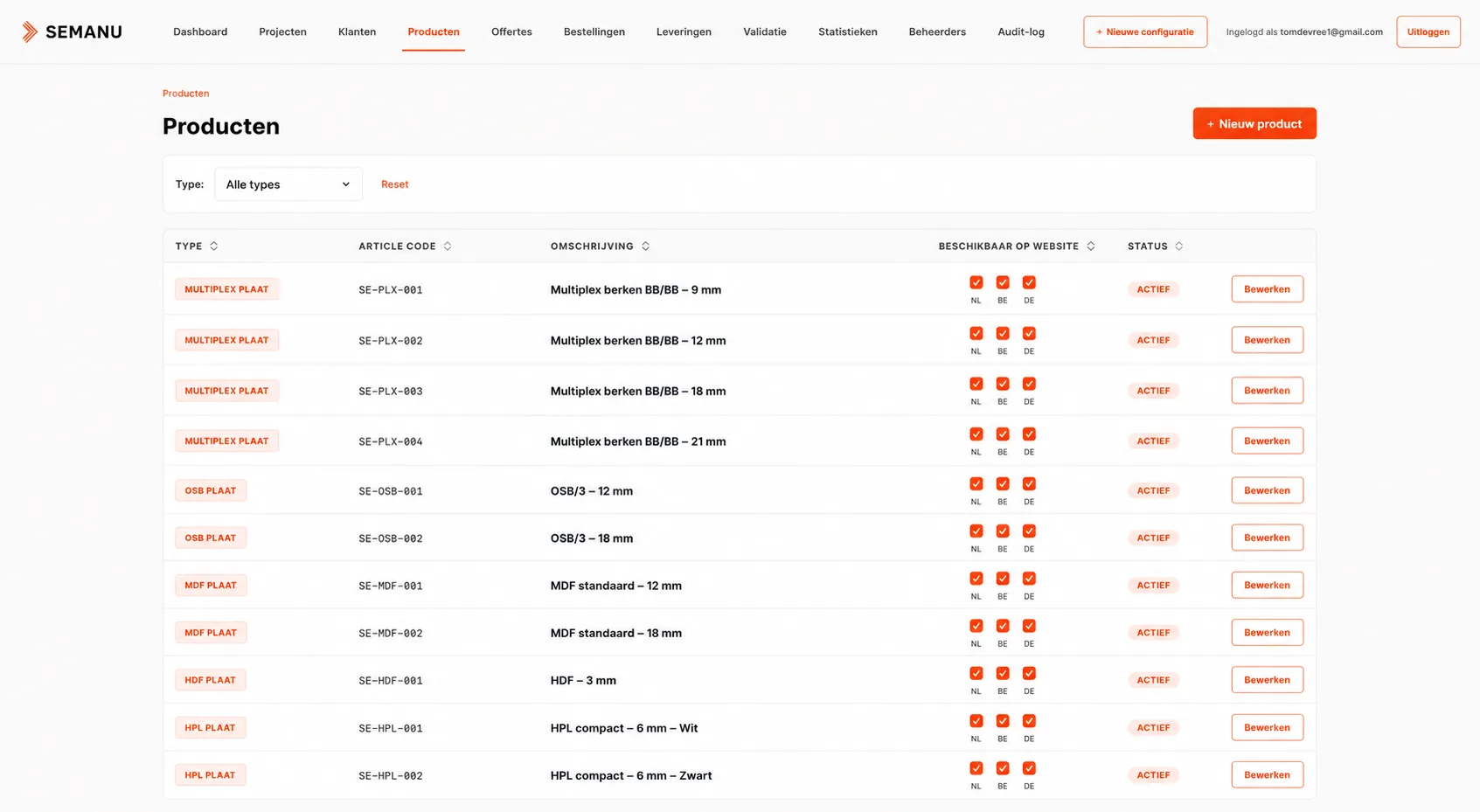 Gestion des produits du configurateur : ajouter soi-même variantes et options
