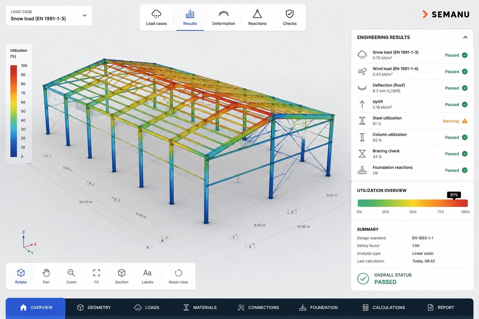 Configurateur d'ingénierie : module de calcul structurel et assemblage CAO paramétrique